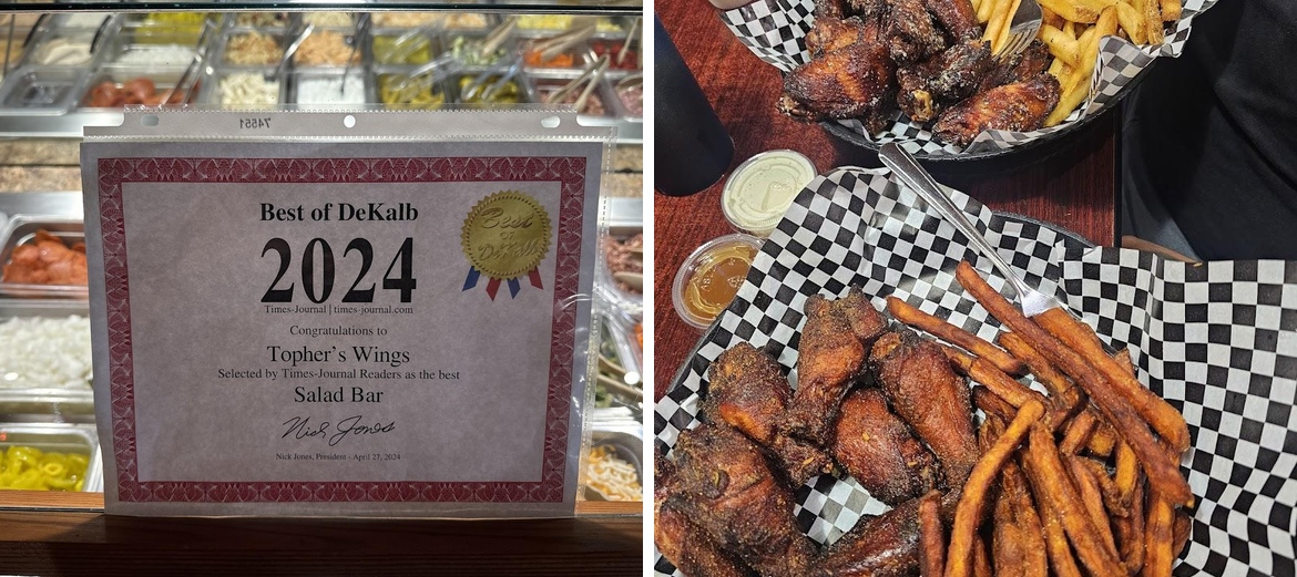 Topher's Wings Menu